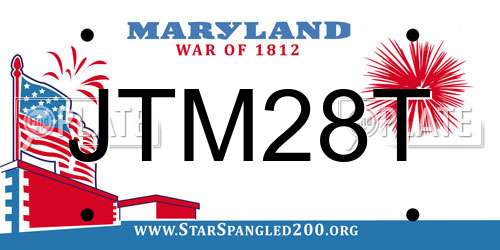 JTM28T Maryland License Plate