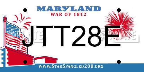 JTT28E Maryland License Plate