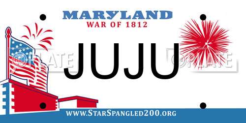 JUJU Maryland License Plate