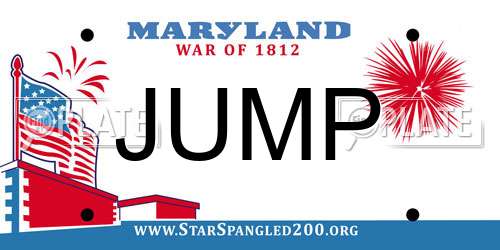 JUMP Maryland License Plate