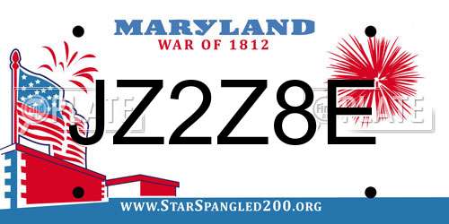 JZ2Z8E Maryland License Plate