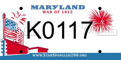 K0117 Maryland License Plate