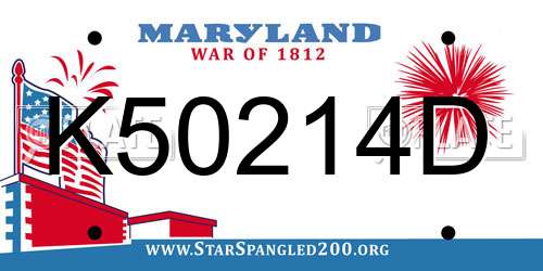 K50214D Maryland License Plate