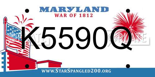 K5590Q Maryland License Plate