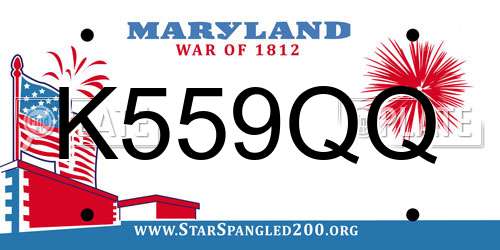 K559QQ Maryland License Plate