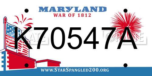 K70547A Maryland License Plate