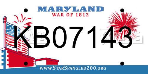 KB07143 Maryland License Plate