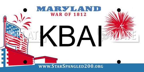 KBAI Maryland License Plate