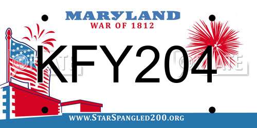 KFY204 Maryland License Plate