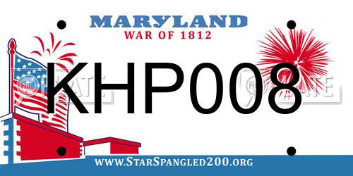 KHP008 Maryland License Plate