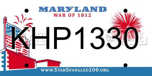 KHP1330 Maryland License Plate