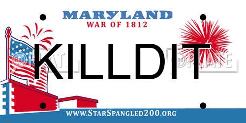 KILLDIT Maryland License Plate