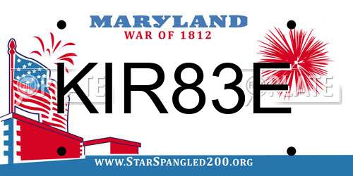 KIR83E Maryland License Plate