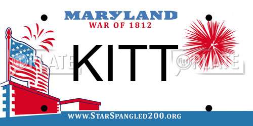 KITT Maryland License Plate