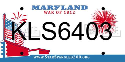 KLS6403 Maryland License Plate