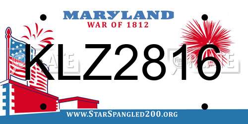 KLZ2816 Maryland License Plate