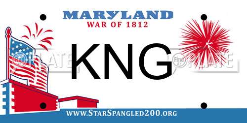 KNG Maryland License Plate