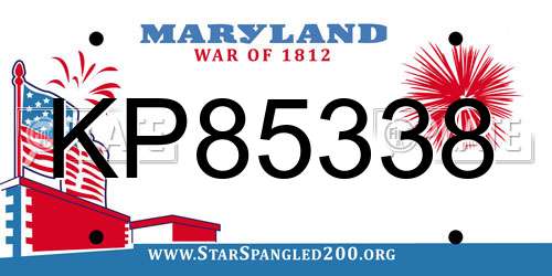 KP85338 Maryland License Plate