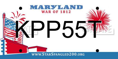KPP55T Maryland License Plate