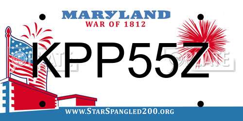 KPP55Z Maryland License Plate