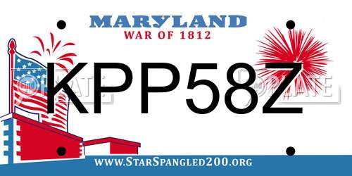 KPP58Z Maryland License Plate