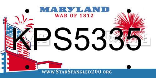 KPS5335 Maryland License Plate