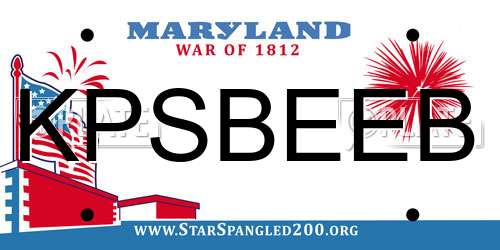 KPSBEEB Maryland License Plate