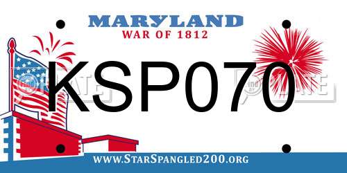 KSP070 Maryland License Plate