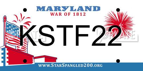 KSTF22 Maryland License Plate
