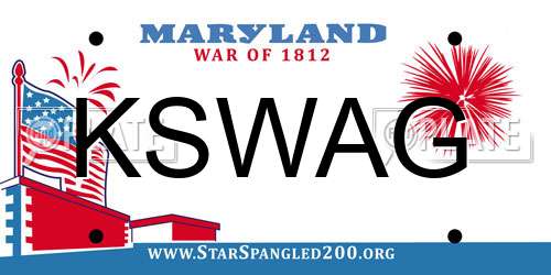 KSWAG Maryland License Plate