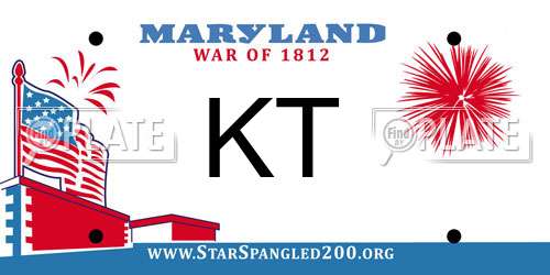 KT Maryland License Plate
