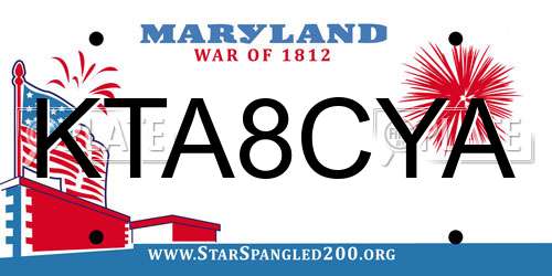 KTA8CYA Maryland License Plate
