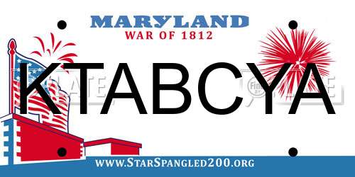 KTABCYA Maryland License Plate