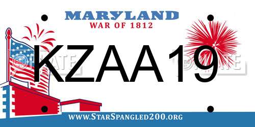 KZAA19 Maryland License Plate
