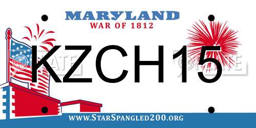 KZCH15 Maryland License Plate
