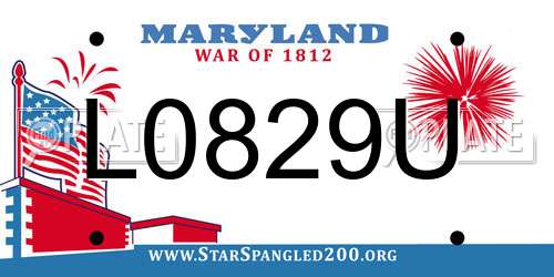 L0829U Maryland License Plate