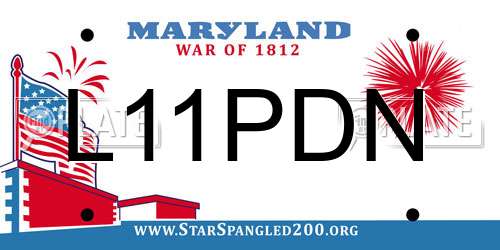 L11PDN Maryland License Plate