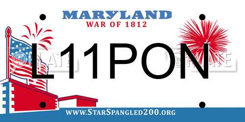 L11PON Maryland License Plate