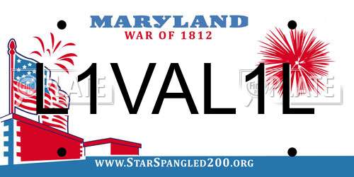 L1VAL1L Maryland License Plate