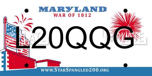 L20QQG Maryland License Plate
