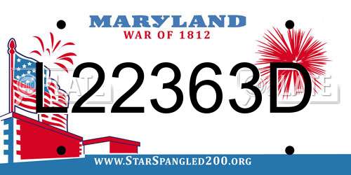 L22363D Maryland License Plate