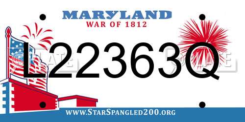 L22363Q Maryland License Plate
