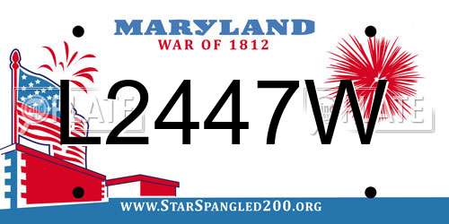 L2447W Maryland License Plate