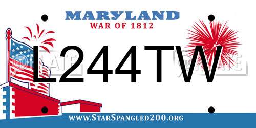 L244TW Maryland License Plate