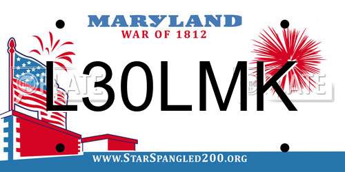 L30LMK Maryland License Plate