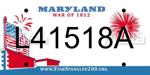 L41518A Maryland License Plate