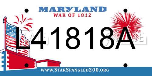 L41818A Maryland License Plate