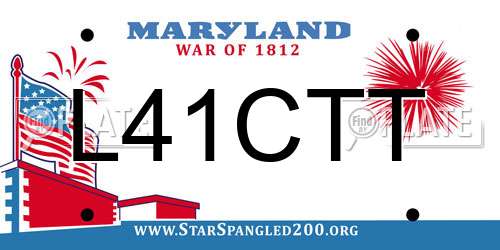 L41CTT Maryland License Plate