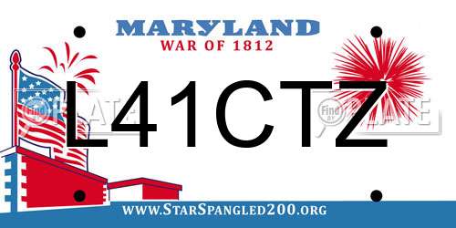L41CTZ Maryland License Plate