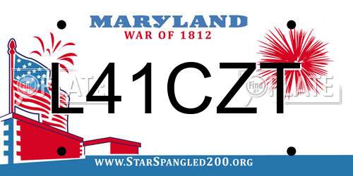 L41CZT Maryland License Plate